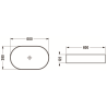 Mexen Celia countertop washbasin 60 x 38 cm, Black matt - 22206085