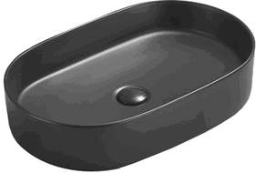 Mexen Celia countertop washbasin 60 x 38 cm, Black matt - 22206085