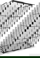 Mexen Rox-3S 3-wall sliding shower cabin right 120 x 95 cm, black grid, black - 8C2-120-095-70-77-3S-P