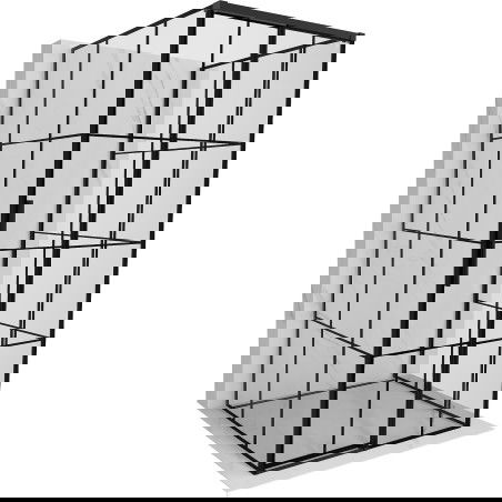 Mexen Rox-3S 3-wall sliding shower cabin right 110 x 110 cm, black grid, black - 8C2-110-110-70-77-3S-P