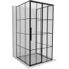 Mexen Rox-3S 3-sided sliding right shower cabin 110 x 110 cm, black grid, black - 8C2-110-110-70-77-3S-P