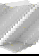 Mexen Lunar left-hinged shower cabin 75 x 80 cm, transparent, brushed gold - 834-075-080-55-00-L