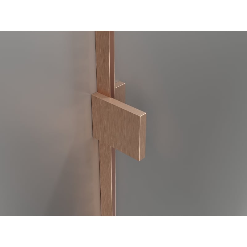 Mexen Lunar left-hinged shower enclosure 75 x 90 cm, transparent, brushed copper - 834-075-090-65-00-L