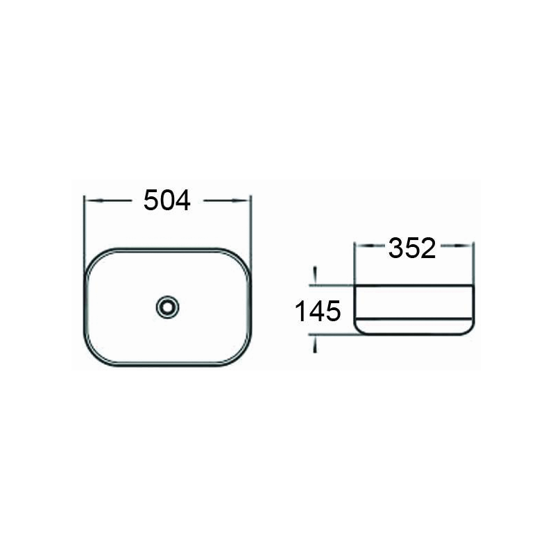 Mexen Daria countertop washbasin 50 x 35 cm, black matte - 21935085