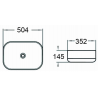Mexen Daria countertop washbasin 50 x 35 cm, Black matt - 21935085