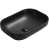 Mexen Daria countertop washbasin 50 x 35 cm, Black matt - 21935085