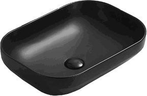 Mexen Daria countertop washbasin 50 x 35 cm, Black matt - 21935085