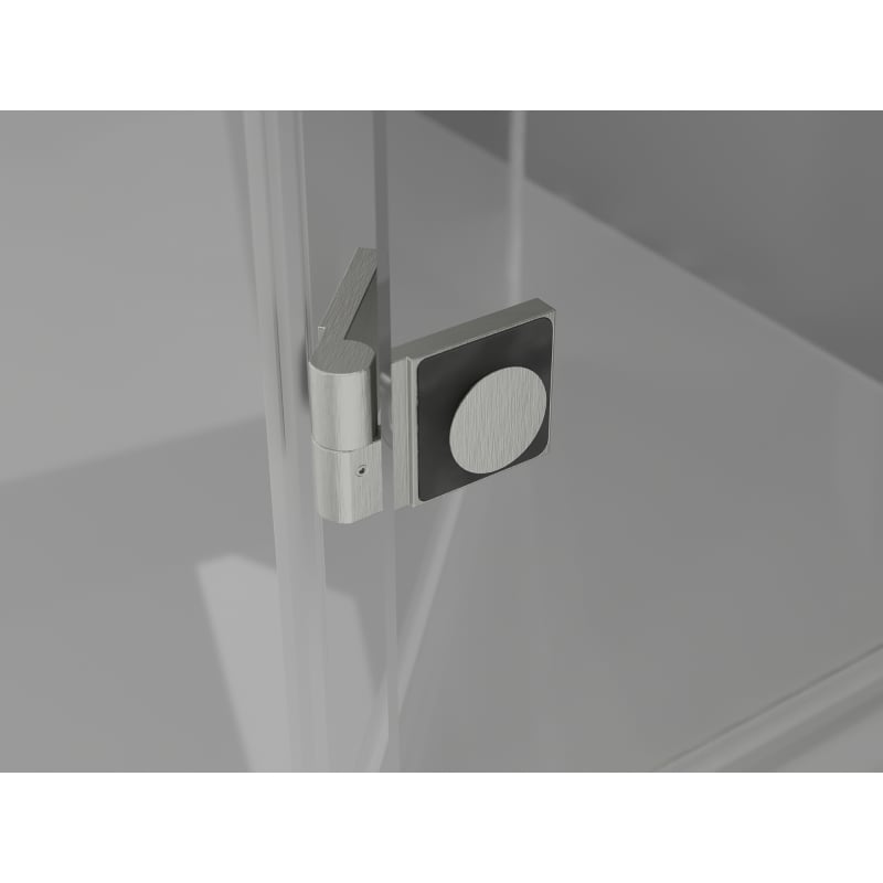 Mexen Lunar left-hinged shower cabin 80 x 90 cm, transparent, brushed nickel - 834-080-090-97-00-L