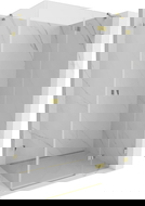 Mexen Lunar right-side hinged shower enclosure 75 x 90 cm, transparent, gold - 834-075-090-50-00-P