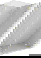 Mexen Lunar right-hinged shower enclosure 70 x 80 cm, transparent, brushed gold - 834-070-080-55-00-P