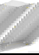 Mexen Lunar right-hinged shower cabin 80 x 90 cm, transparent, brushed gold - 834-080-090-55-00-P