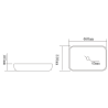 Mexen Akra glass countertop washbasin 46 x 33 cm, transparent - 24024600