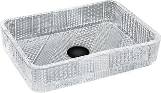 Mexen Akra glass countertop washbasin 46 x 33 cm, transparent - 24024600
