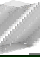 Mexen Lunar right-handed pivot shower enclosure 80 x 90 cm, transparent, brushed nickel - 834-080-090-97-00-P