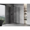Mexen Mist H T pivot shower cabin left 90 x 90 cm, transparent, black - 8A5T-090-090-70-00-L