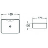 Mexen Eva countertop washbasin 48 x 37 cm, light gray matte - 21424961