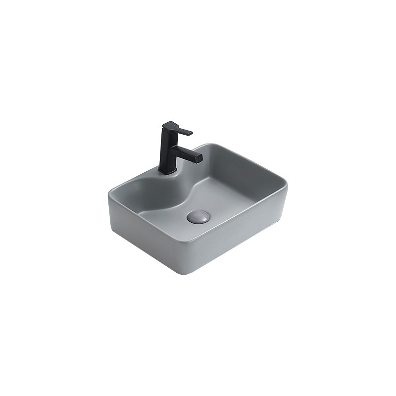 Mexen Eva countertop washbasin 48 x 37 cm, light gray matte - 21424961