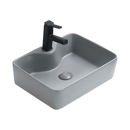 Mexen Eva countertop washbasin 48 x 37 cm, light gray matte - 21424961