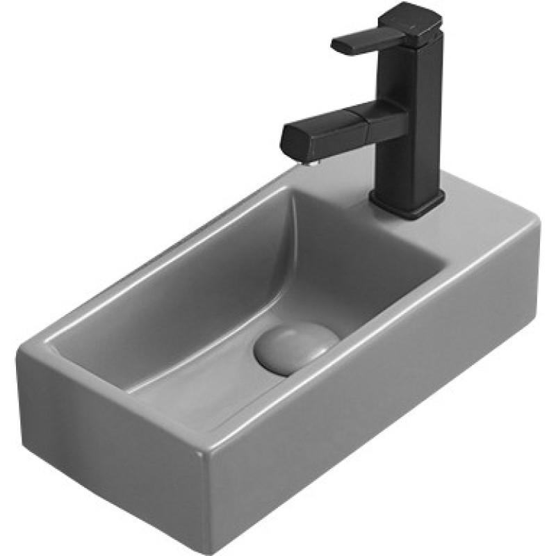 Mexen Inez countertop washbasin left 40 x 20 cm, light gray matte - 21484061L