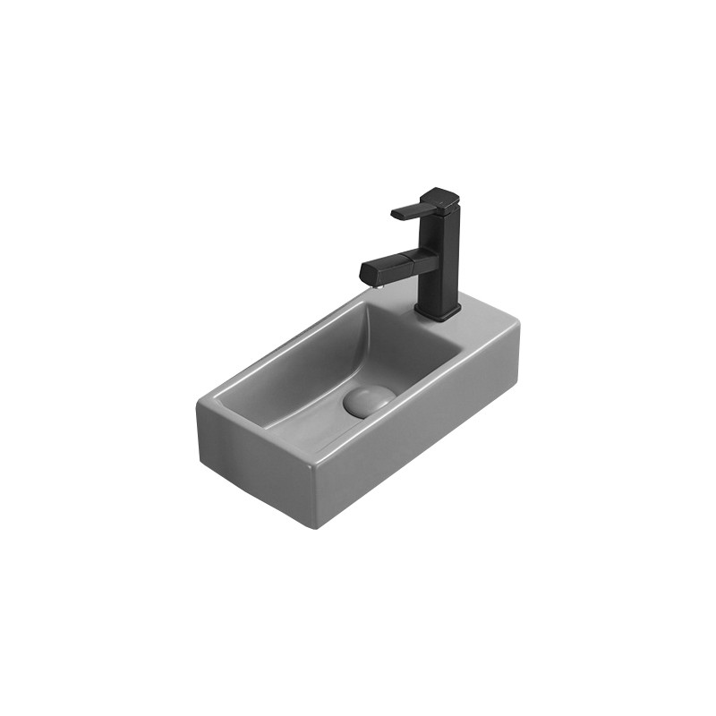 Mexen Inez left countertop washbasin 40 x 20 cm, light gray matte - 21484061L