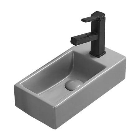 Mexen Inez countertop washbasin left 40 x 20 cm, light grey matte - 21484061L
