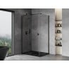 Mexen Mist H T shower enclosure hinged left 75 x 80 cm, transparent, black - 8A5T-075-080-70-00-L