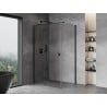 Mexen Mist H T shower enclosure hinged left 75 x 80 cm, transparent, black - 8A5T-075-080-70-00-L