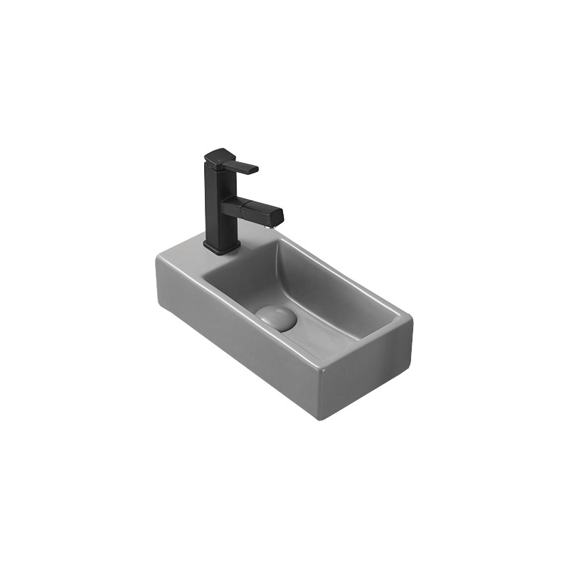 Mexen Inez right countertop washbasin 40 x 20 cm, light gray matte - 21484061R