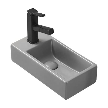 Mexen Inez countertop basin right 40 x 20 cm, light grey matte - 21484061R
