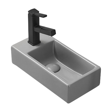Mexen Inez right countertop washbasin 40 x 20 cm, light gray matte - 21484061R