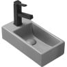 Mexen Inez countertop washbasin right 40 x 20 cm, light gray matte - 21484061R