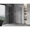 Mexen Mist H T shower enclosure left hinged 105 x 110 cm, transparent, black - 8A5T-105-110-70-00-L