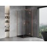 Mexen Mist H T right-hinged shower cabin 90 x 90 cm, transparent, brushed copper - 8A5T-090-090-65-00-P