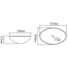 Mexen Goa glass countertop washbasin 50 x 36 cm, transparent - 24085000
