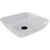 Mexen Mika glass countertop washbasin 40 x 40 cm, transparent - 24104000