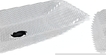 Mexen Mika glass countertop basin 40 x 40 cm, transparent - 24104000