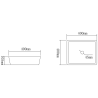 Mexen Mika glass countertop washbasin 40 x 40 cm, transparent - 24104000