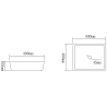 Mexen Mika glass worktop washbasin 40 x 40 cm, transparent - 24104000