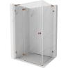 Mexen Lunar L hinged shower enclosure left 70 x 90 cm, transparent, rose gold - 834L-070-090-60-00-L