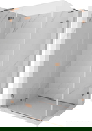 Mexen Lunar L left hinged shower cabin 75 x 90 cm, transparent, pink gold - 834L-075-090-60-00-L