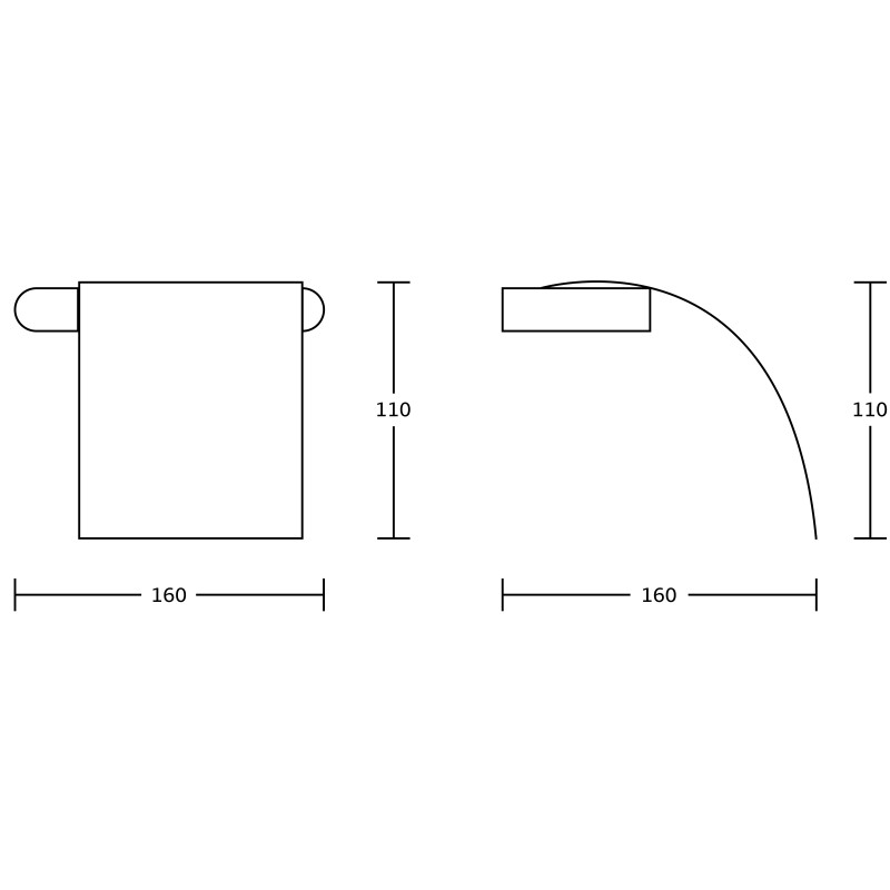 Mexen Adox toilet paper holder, gold - 70182333-50