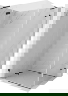 Mexen Lunar L left-hinged shower enclosure 75 x 90 cm, transparent, black - 834L-075-090-70-00-L