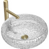 Mexen Celia glass countertop sink 44 x 44 cm, transparent - 24034400