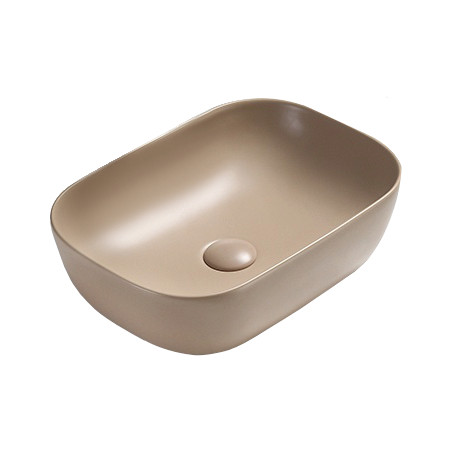 Mexen Rita countertop washbasin 45 x 32 cm, matte cappuccino - 21084564