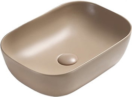 Mexen Rita countertop washbasin 45 x 32 cm, matte cappuccino - 21084564