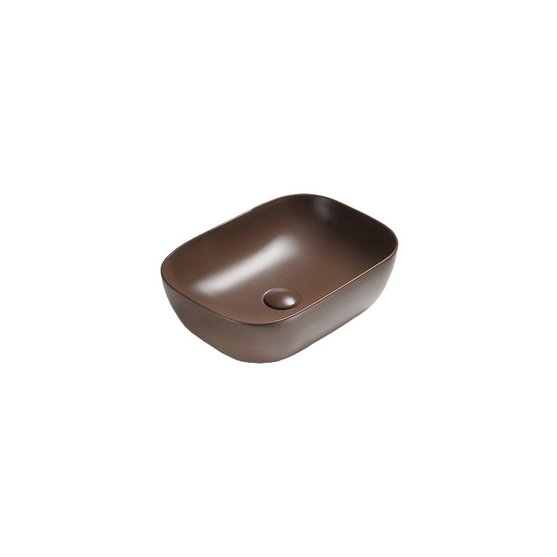Mexen Rita countertop washbasin 45 x 32 cm, Brown matt - 21084568