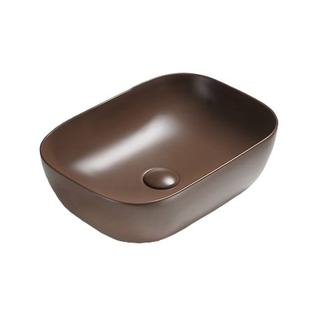 Mexen Rita countertop washbasin 45 x 32 cm, Brown matt - 21084568
