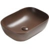 Mexen Rita countertop washbasin 45 x 32 cm, Brown matt - 21084568