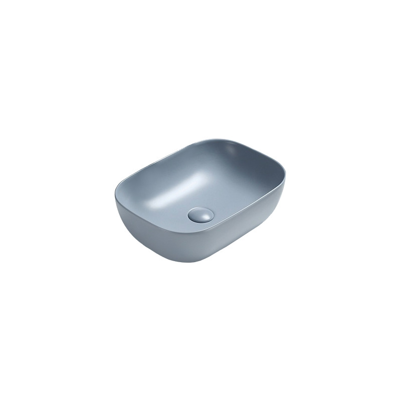 Mexen Rita countertop washbasin 45 x 32 cm, Gray blue matt - 21084569