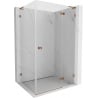 Mexen Lunar L hinged shower enclosure right 80 x 90 cm, transparent, pink gold - 834L-080-090-60-00-P